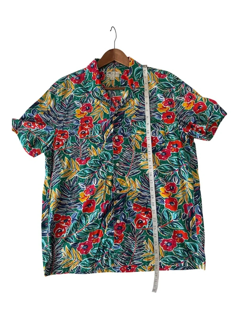 Original J. Crew - Tropical Print Short-Sleeve Camp Collar Shirt - Stand Out!